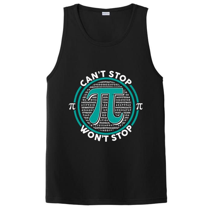 3.14 Pi Day Can't Stop Pi Won't Stop PosiCharge Competitor Tank