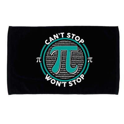 3.14 Pi Day Can't Stop Pi Won't Stop Microfiber Hand Towel