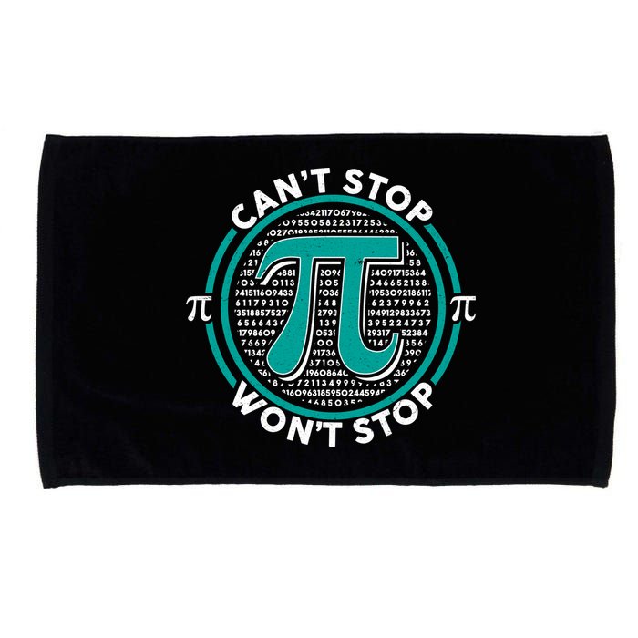 3.14 Pi Day Can't Stop Pi Won't Stop Microfiber Hand Towel