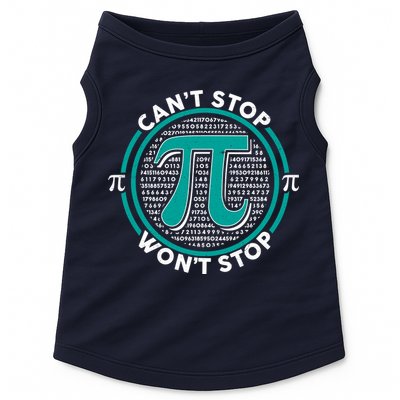 3.14 Pi Day Can't Stop Pi Won't Stop Doggie Tank