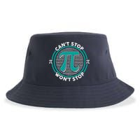 3.14 Pi Day Can't Stop Pi Won't Stop Sustainable Bucket Hat