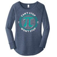 3.14 Pi Day Can't Stop Pi Won't Stop Women's Perfect Tri Tunic Long Sleeve Shirt