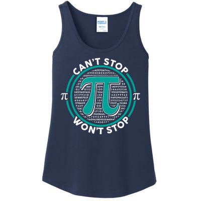 3.14 Pi Day Can't Stop Pi Won't Stop Ladies Essential Tank