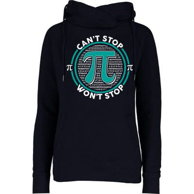 3.14 Pi Day Can't Stop Pi Won't Stop Womens Funnel Neck Pullover Hood