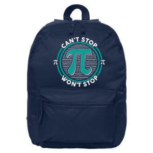 3.14 Pi Day Can't Stop Pi Won't Stop 16 in Basic Backpack