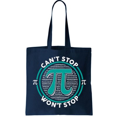 3.14 Pi Day Can't Stop Pi Won't Stop Bag