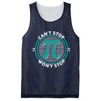 3.14 Pi Day Can't Stop Pi Won't Stop Mesh Reversible Basketball Jersey Tank