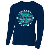 3.14 Pi Day Can't Stop Pi Won't Stop Cooling Performance Long Sleeve Crew