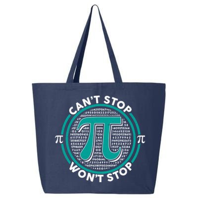 3.14 Pi Day Can't Stop Pi Won't Stop 25L Jumbo Tote
