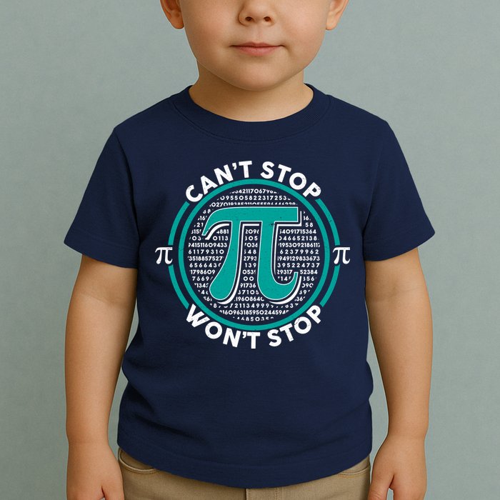 3.14 Pi Day Can't Stop Pi Won't Stop Toddler T-Shirt