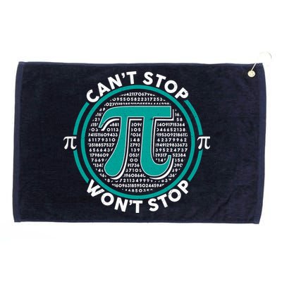 3.14 Pi Day Can't Stop Pi Won't Stop Grommeted Golf Towel
