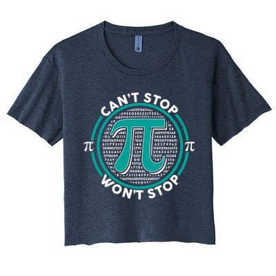 3.14 Pi Day Can't Stop Pi Won't Stop Crop Top