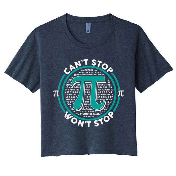 3.14 Pi Day Can't Stop Pi Won't Stop Crop Top