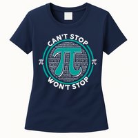 3.14 Pi Day Can't Stop Pi Won't Stop Womens T-Shirt