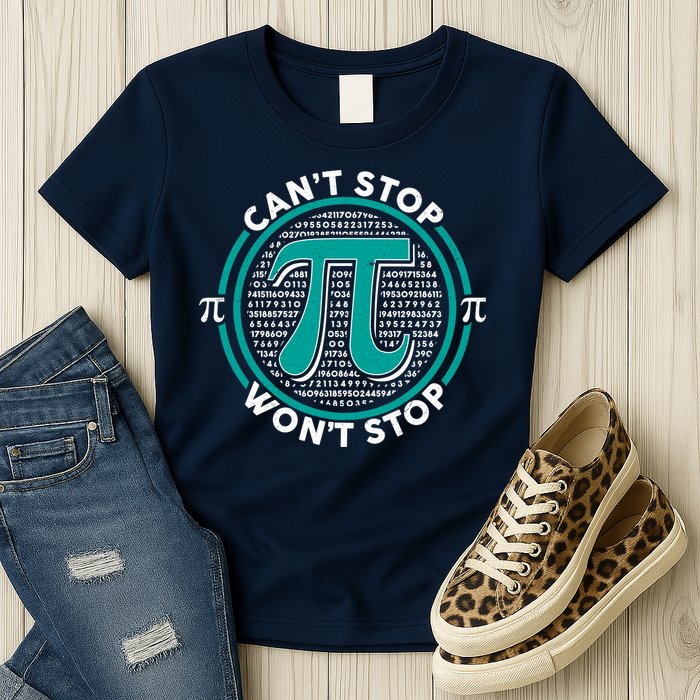 3.14 Pi Day Can't Stop Pi Won't Stop Womens T-Shirt