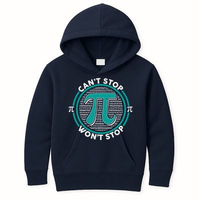 3.14 Pi Day Can't Stop Pi Won't Stop Kids Hoodie