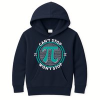 3.14 Pi Day Can't Stop Pi Won't Stop Kids Hoodie