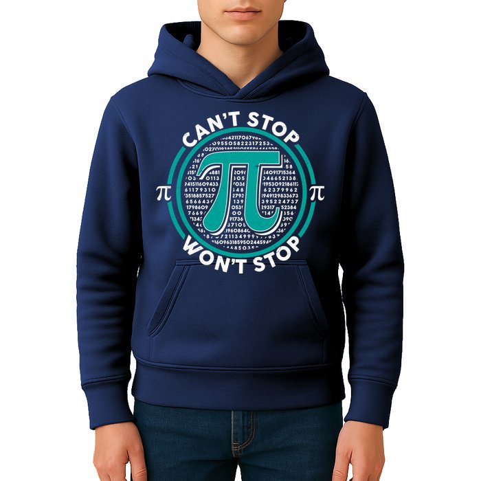 3.14 Pi Day Can't Stop Pi Won't Stop Kids Hoodie