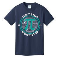 3.14 Pi Day Can't Stop Pi Won't Stop Kids T-Shirt