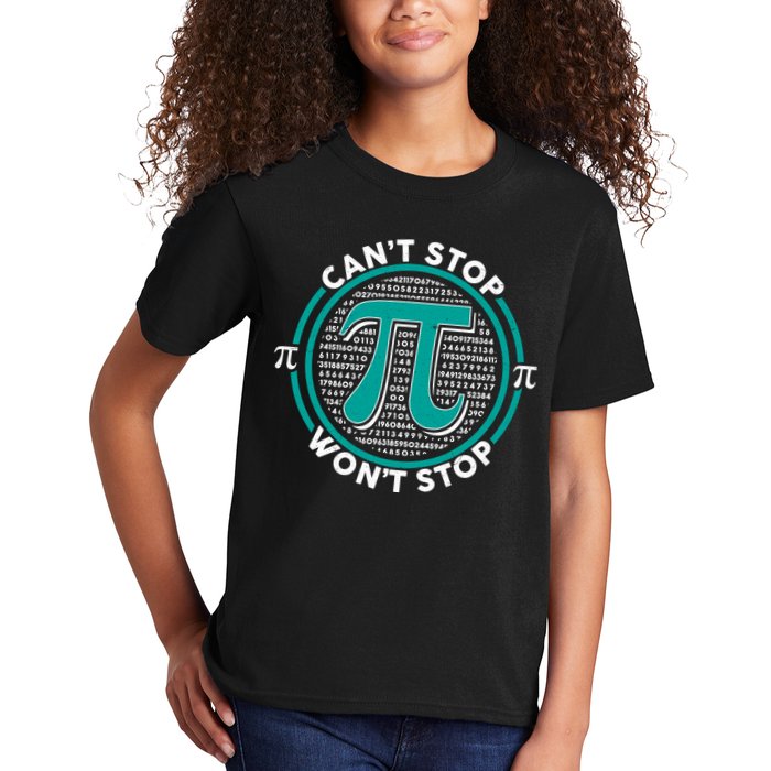 3.14 Pi Day Can't Stop Pi Won't Stop Kids T-Shirt