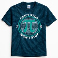 3.14 Pi Day Can't Stop Pi Won't Stop Kids Tie-Dye T-Shirt