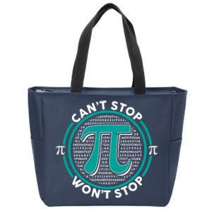 3.14 Pi Day Can't Stop Pi Won't Stop Zip Tote Bag