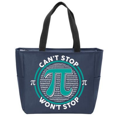 3.14 Pi Day Can't Stop Pi Won't Stop Zip Tote Bag