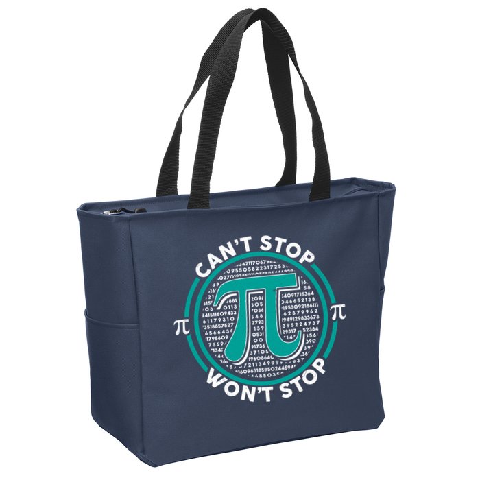 3.14 Pi Day Can't Stop Pi Won't Stop Zip Tote Bag