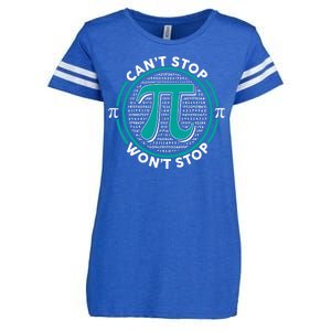 3.14 Pi Day Can't Stop Pi Won't Stop Enza Ladies Jersey Football T-Shirt