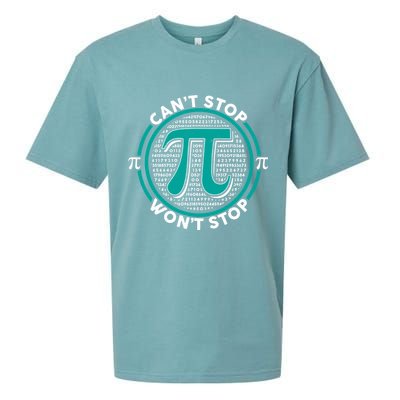 3.14 Pi Day Can't Stop Pi Won't Stop Sueded Cloud Jersey T-Shirt