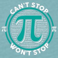 3.14 Pi Day Can't Stop Pi Won't Stop Sueded Cloud Jersey T-Shirt