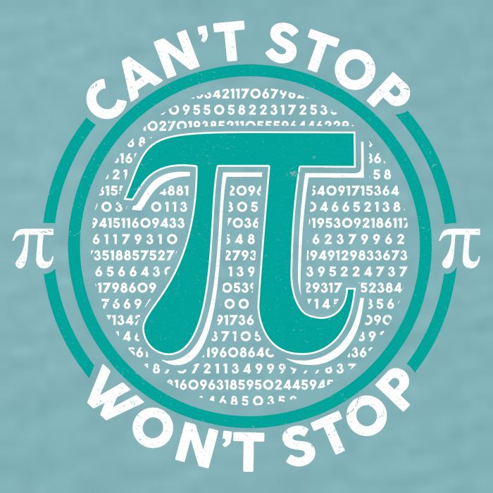 3.14 Pi Day Can't Stop Pi Won't Stop Sueded Cloud Jersey T-Shirt