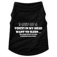 3 Out Of 4 Voices In My Head Funny Penguins  Doggie Tank