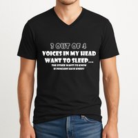 3 Out Of 4 Voices In My Head Funny Penguins  V-Neck T-Shirt