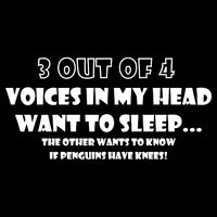 3 Out Of 4 Voices In My Head Funny Penguins  Daily Commute Backpack