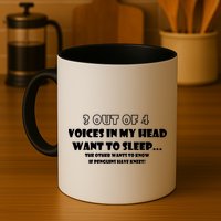3 Out Of 4 Voices In My Head Funny Penguins  Mug