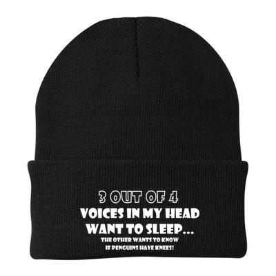 3 Out Of 4 Voices In My Head Funny Penguins  Beanie