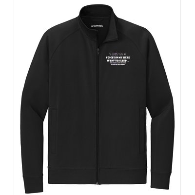 3 Out Of 4 Voices In My Head Funny Penguins  Stretch Full-Zip Cadet Jacket