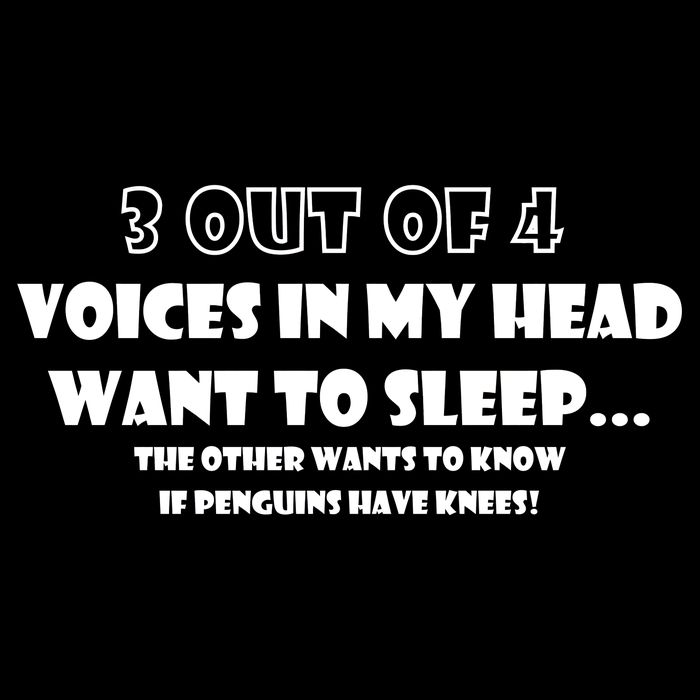 3 Out Of 4 Voices In My Head Funny Penguins  Cropped Pullover Crew