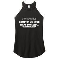 3 Out Of 4 Voices In My Head Funny Penguins  Women's Perfect Tri Rocker Tank