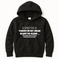 3 Out Of 4 Voices In My Head Funny Penguins  Kids Hoodie