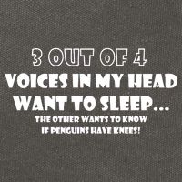 3 Out Of 4 Voices In My Head Funny Penguins  Cotton Canvas Backpack