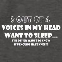 3 Out Of 4 Voices In My Head Funny Penguins  Vector Backpack