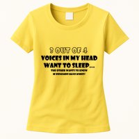 3 Out Of 4 Voices In My Head Funny Penguins  Womens T-Shirt