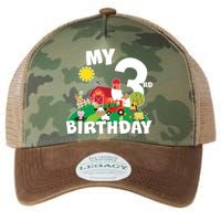 3 Year Old Farm My 3rd Birthday Legacy Tie Dye Trucker Hat
