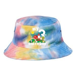 3 Year Old Farm My 3rd Birthday Tie Dye Newport Bucket Hat