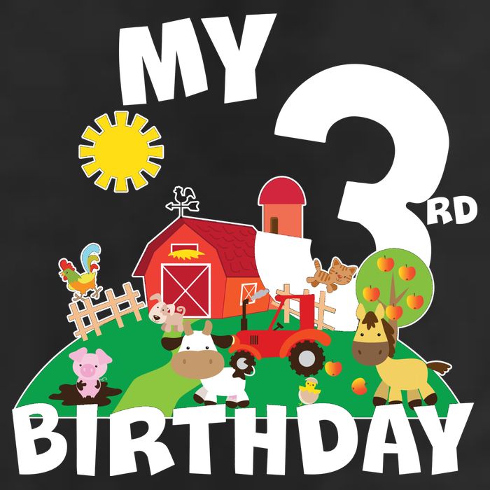 3 Year Old Farm My 3rd Birthday Cool Comfort Performance Bucket Hat