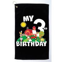 3 Year Old Farm My 3rd Birthday Golf Towel