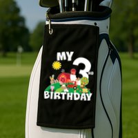 3 Year Old Farm My 3rd Birthday Golf Towel