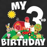 3 Year Old Farm My 3rd Birthday Golf Towel